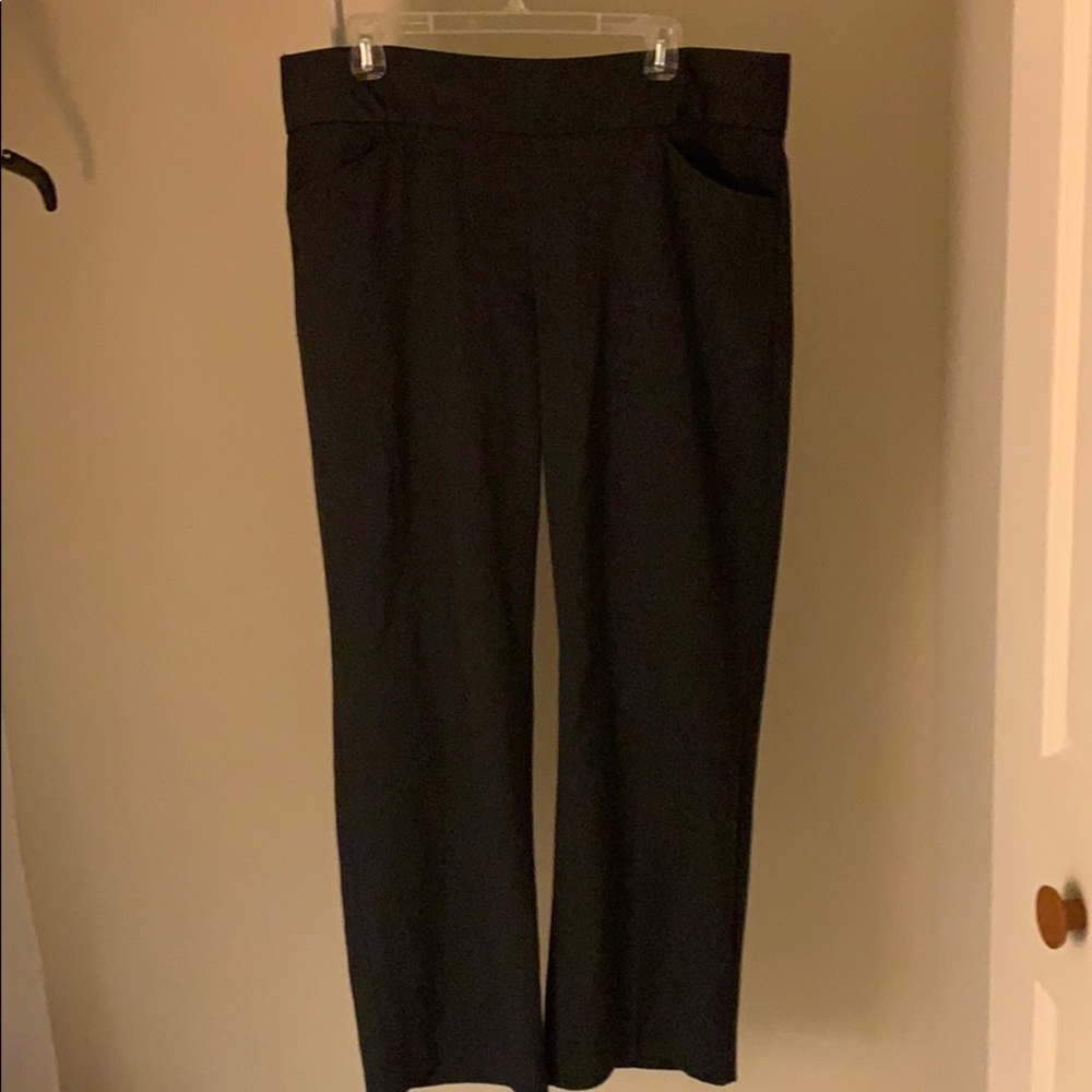 Dark gray, pull on dress pants